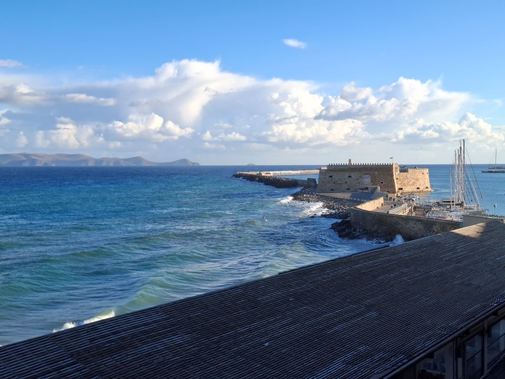 Iraklio Hafen vom Hotel Kronos